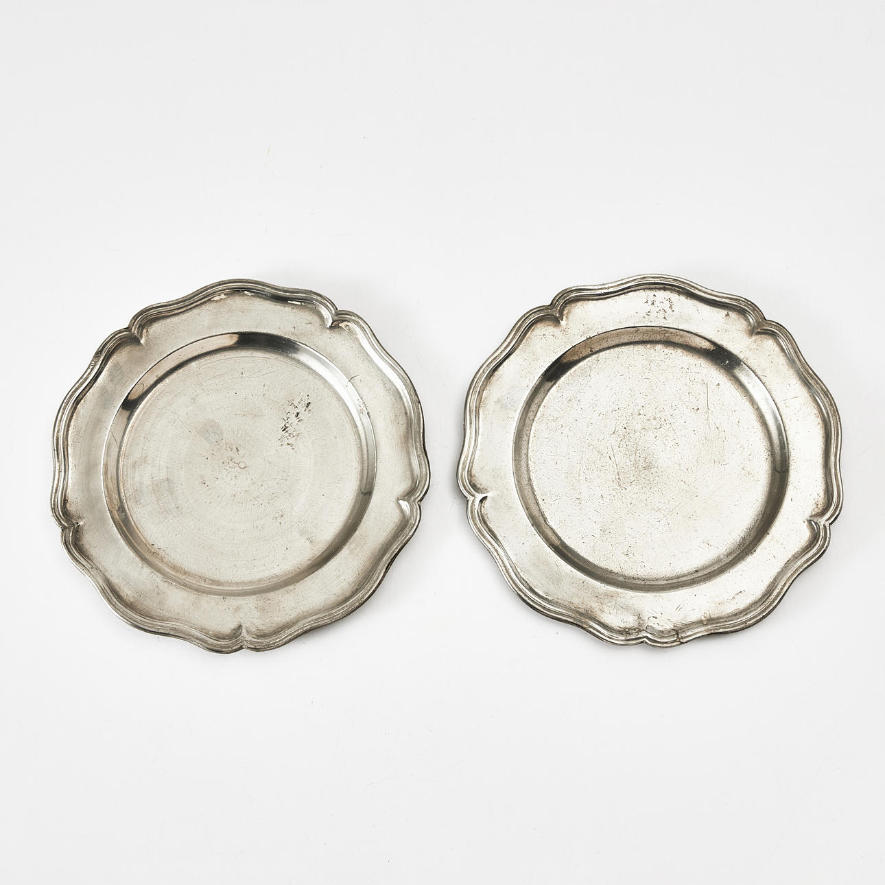 FAT, 1 par, tenn, Johan Gustaf Ryman (verksam 1761-1797), märkt Stockholm 1767.