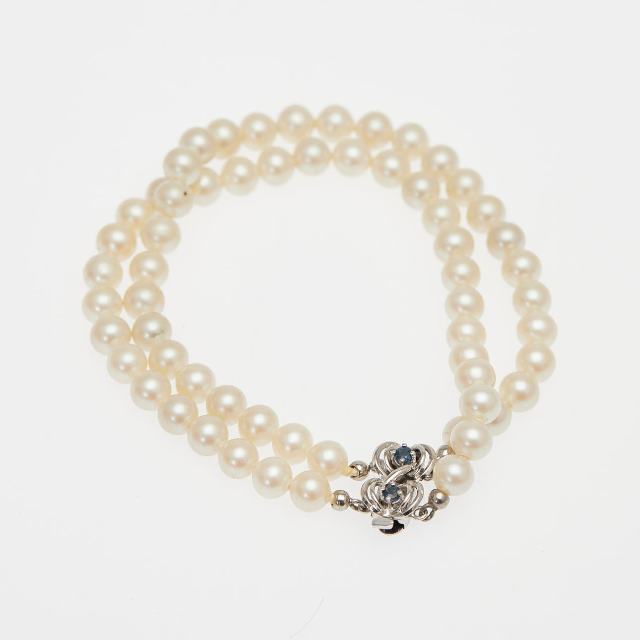BRACELET, 835 silver, Akoya pearls.