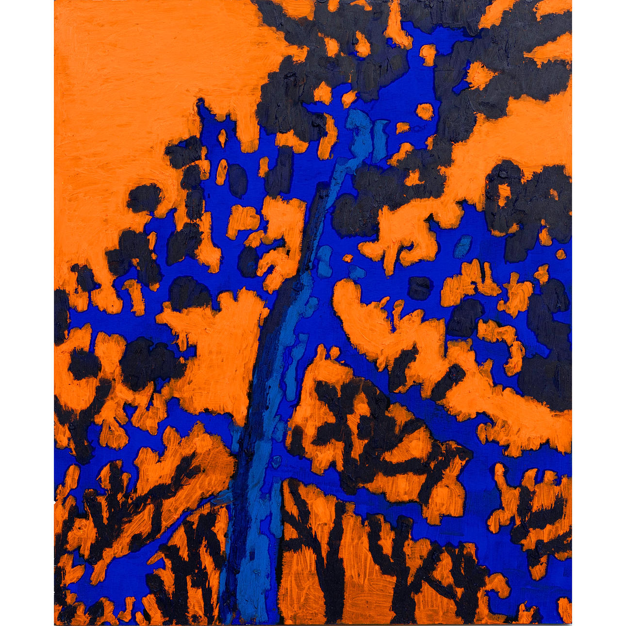 SIRI CARLÉN. "Totem Blå", oil on panel, signed on the reverse, dated 2025.