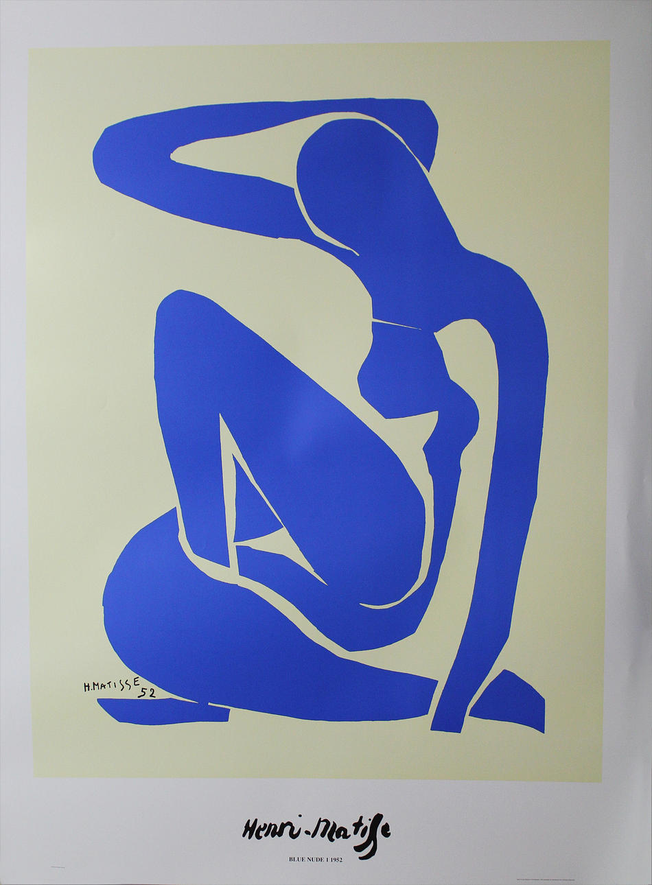 HENRI MATISSE. Blue Nude 1 1952. Offsettryck. Signerad i trycket H Matisse och daterad 52.