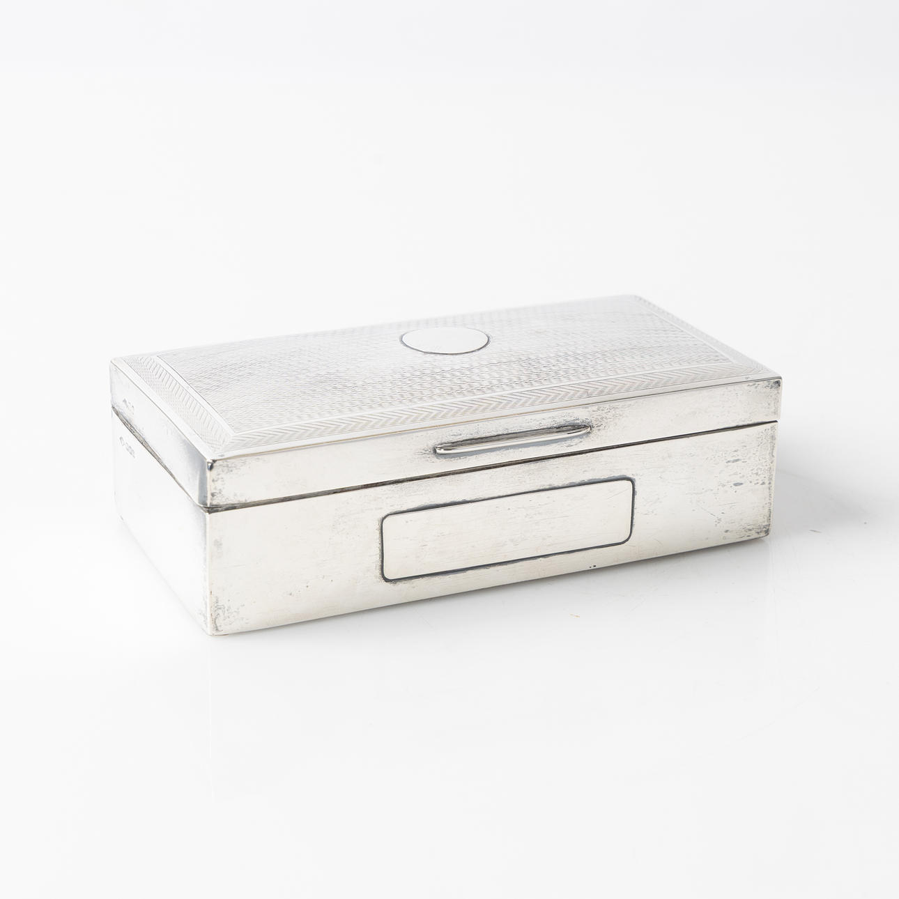 CIGARRSKRIN, sterlingsilver, England, 1900-talets början.