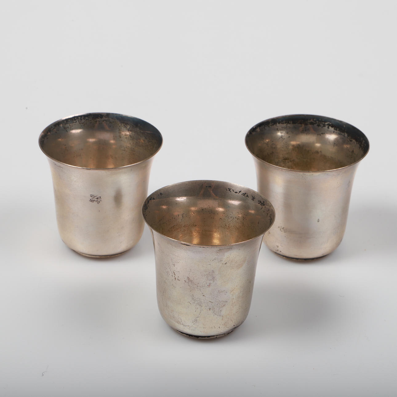 SUPKOPPAR, 3 stycken, silver, A. Öijving, Gävle.