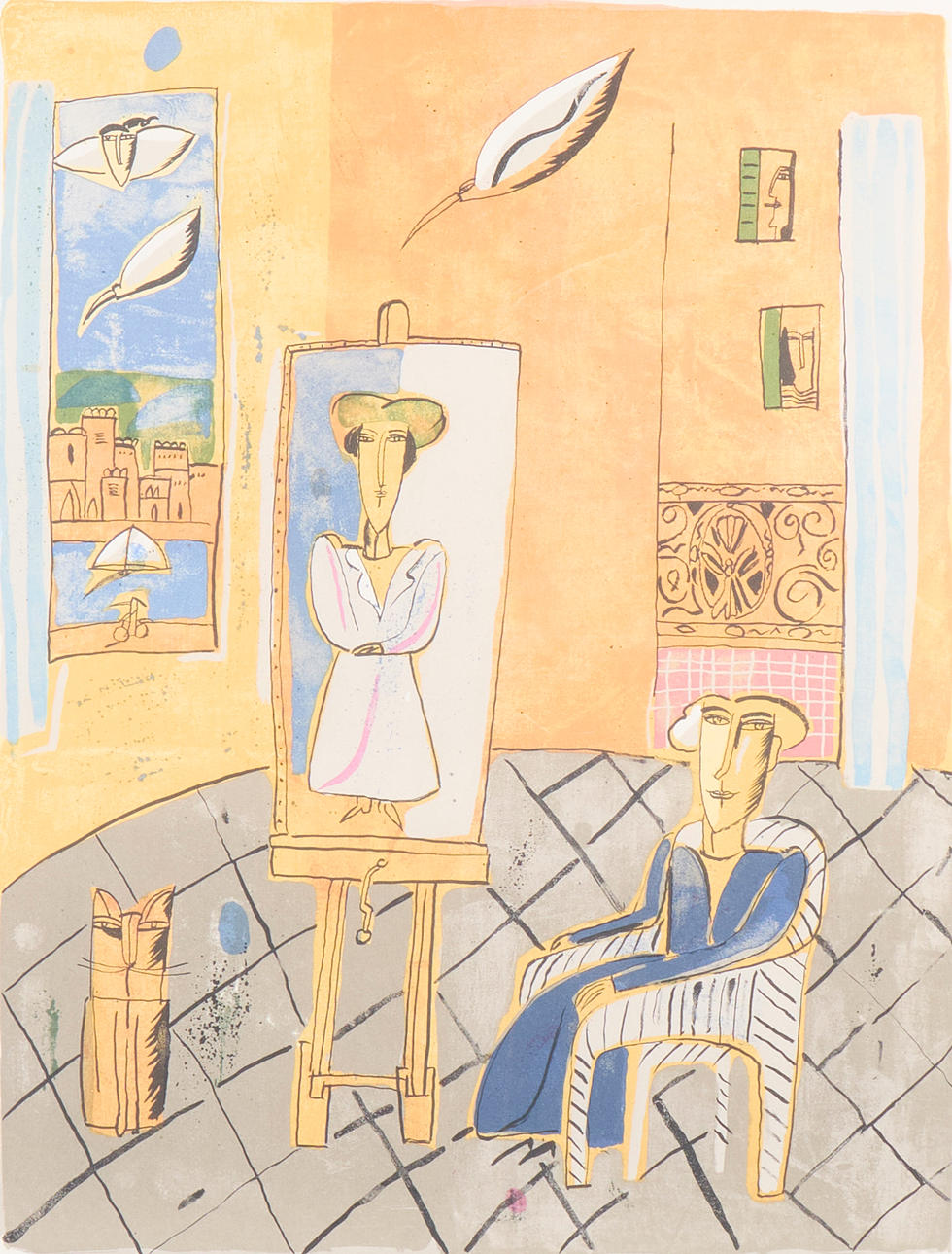 MADELEINE PYK. Colour lithograph, signed, 935/5000.