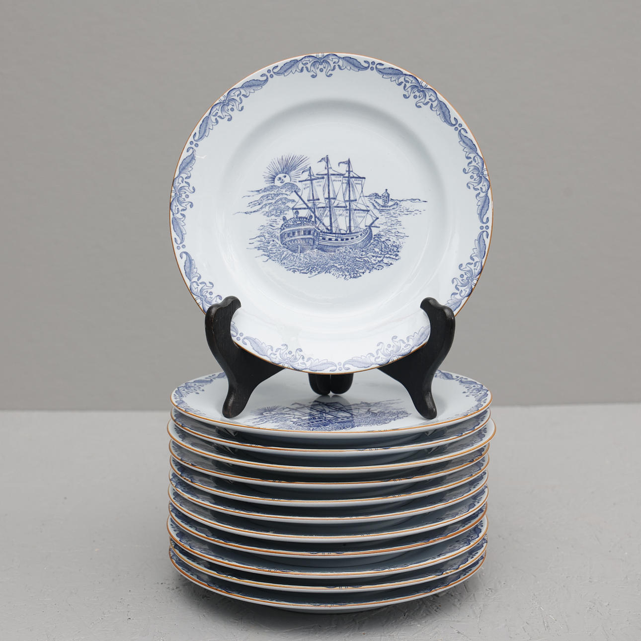SAMLARTALLRIKAR, 12 st, "Ostindiefararen Götheborg" Rörstrand, 1985.
