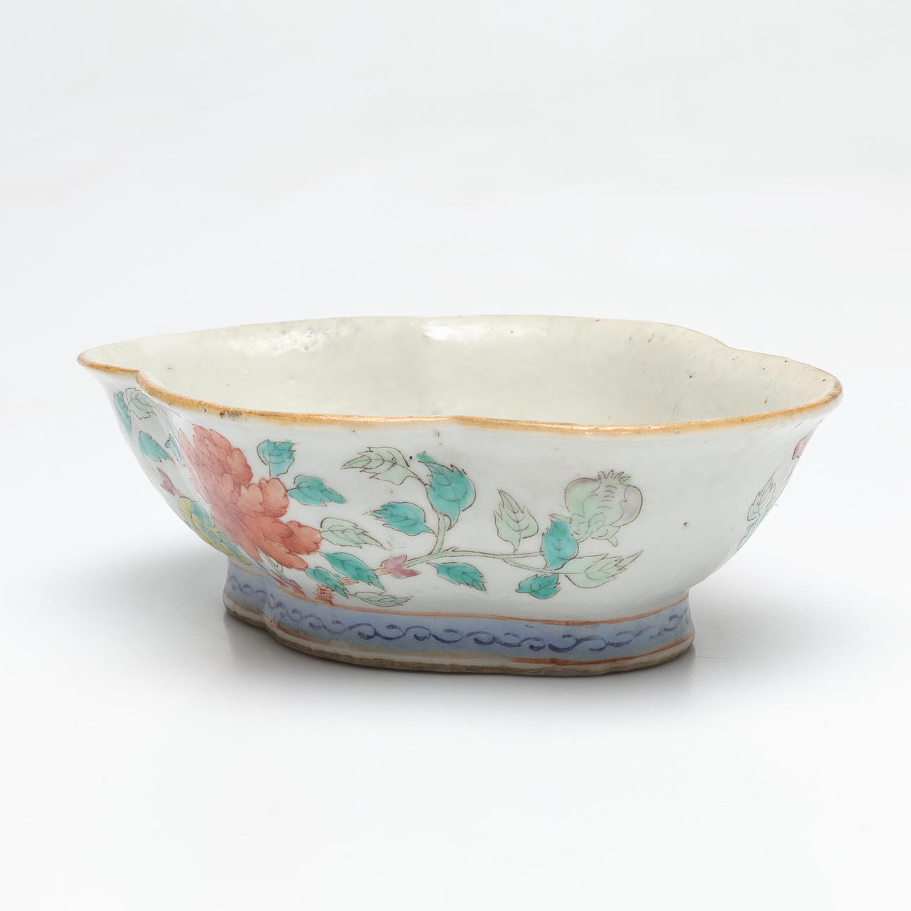 SKÅL på fot, porslin, Kina, 1800/1900-tal.