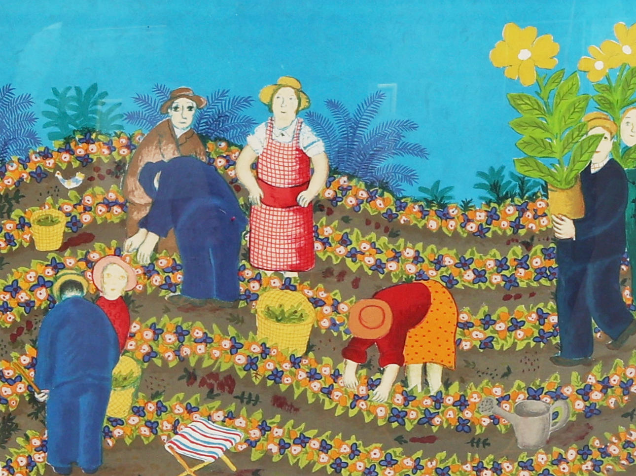 LENNART JIRLOW. Colour lithograph, signed, numbered 23/50, flower cultivation.
