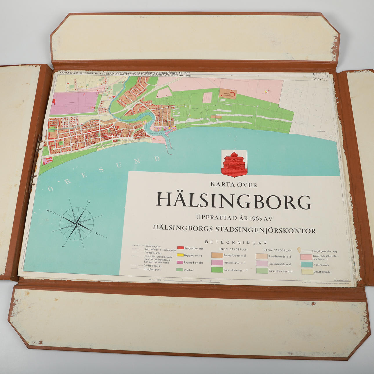 KARTOR, Helsingborg, 8 blad i mapp.