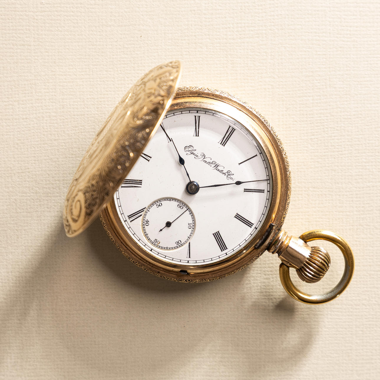 ELGIN. 55 mm, gold-plated, 1895.