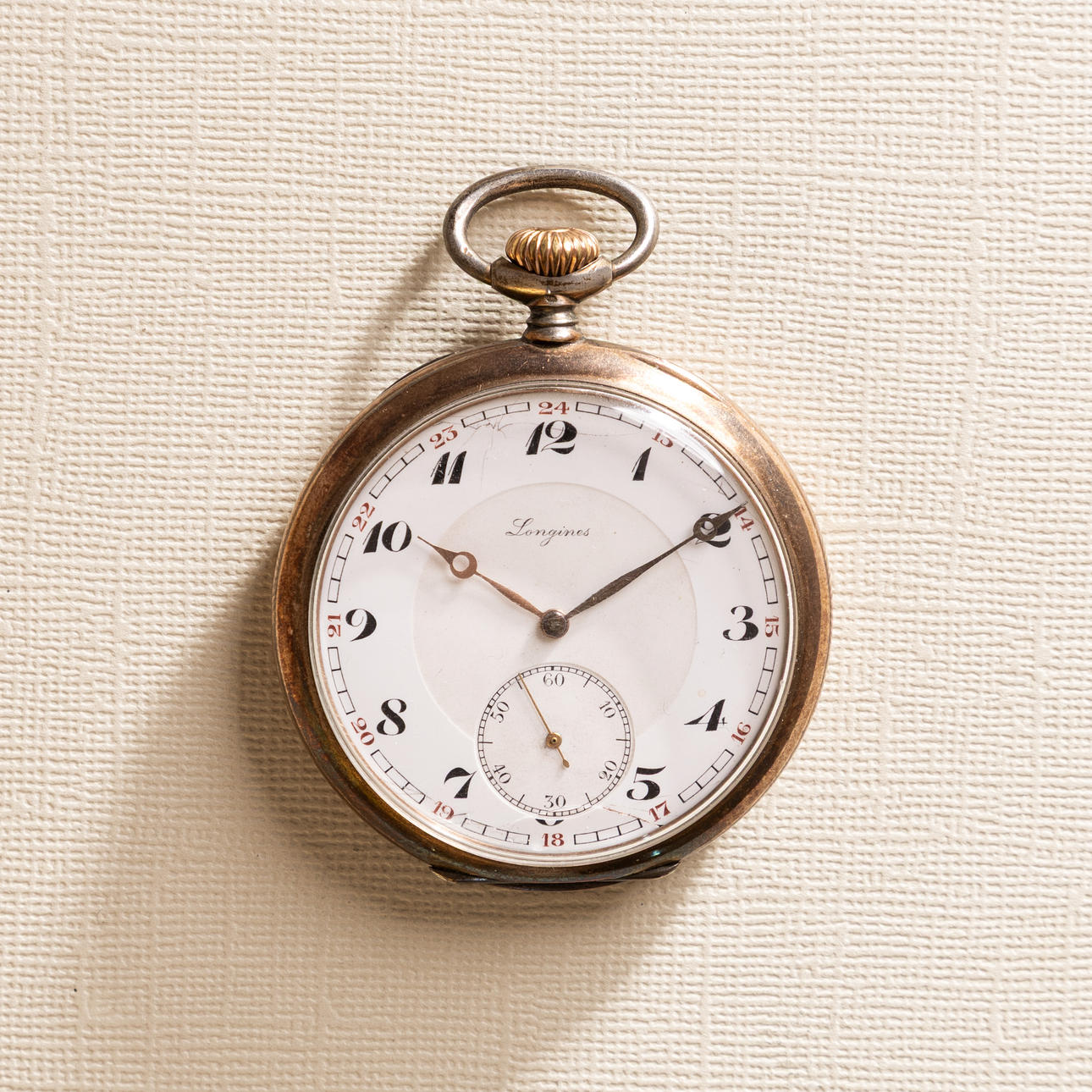LONGINES. 50 mm, silver, 1937.