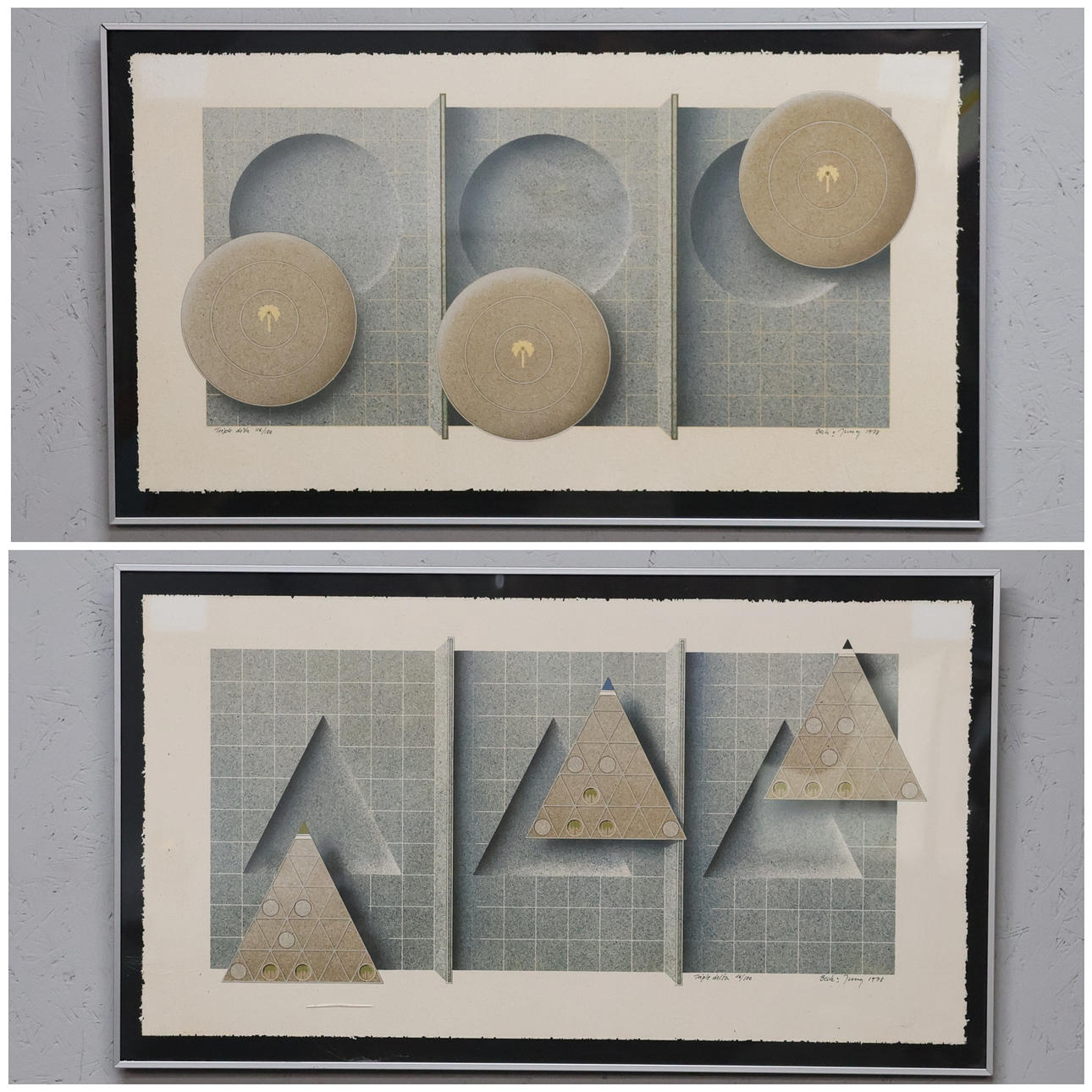 BECK & LJUNG. litografier, figurkompositioner, 2 st.