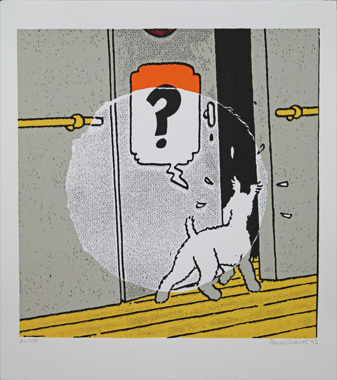 MAGNUS WEINSJÖ. Milou. Färgserigrafi. Signerad och daterad -93. 74/199.