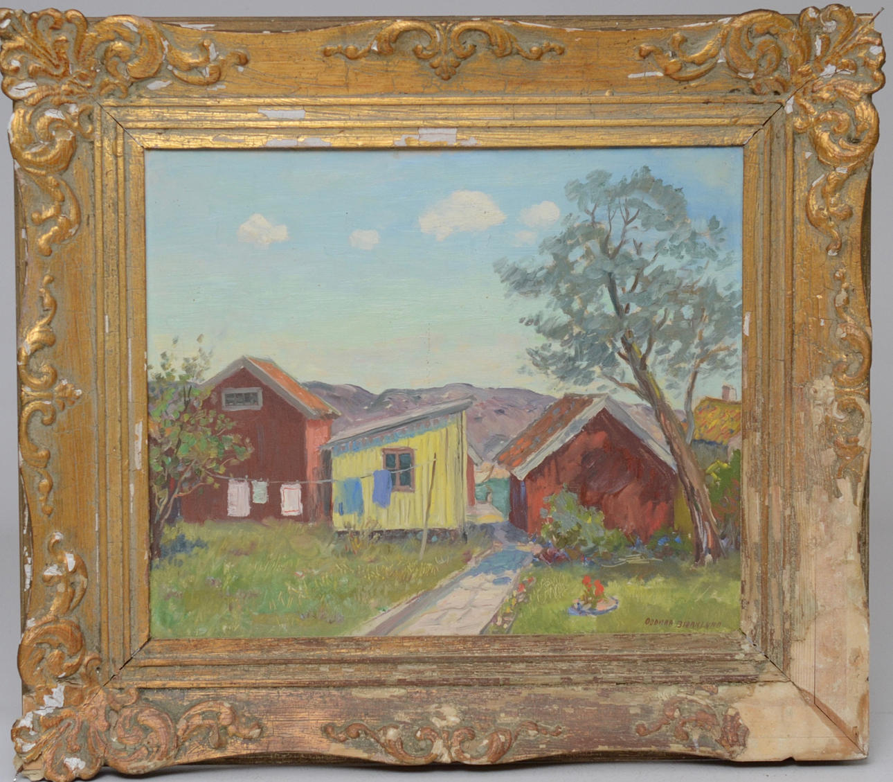 ODDMAR BJÖRKLUND. Liten fiskestuga.