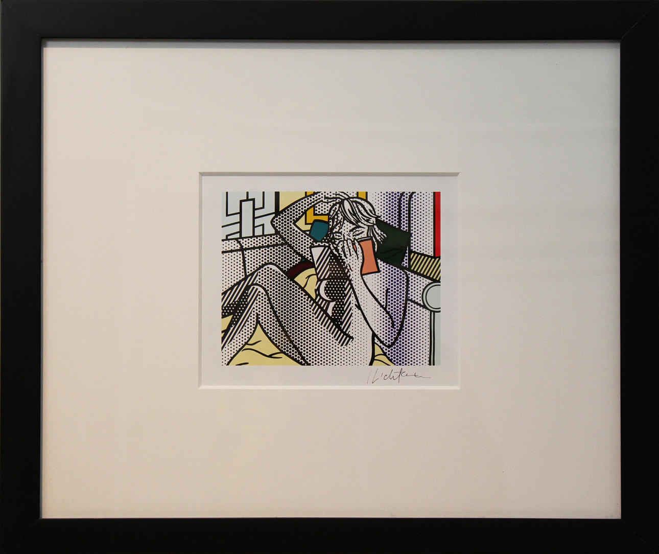 ROY LICHTENSTEIN. "Nude Reading". Offsettryck. Signerad.