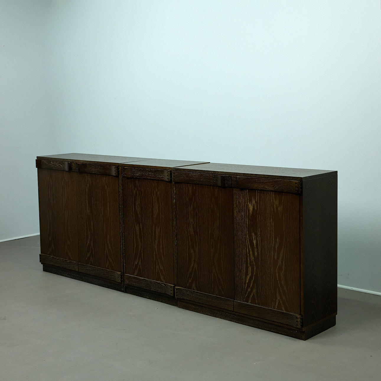 WK-MÖBEL. Three cabinets / sideboard, oak, 1970s (3).