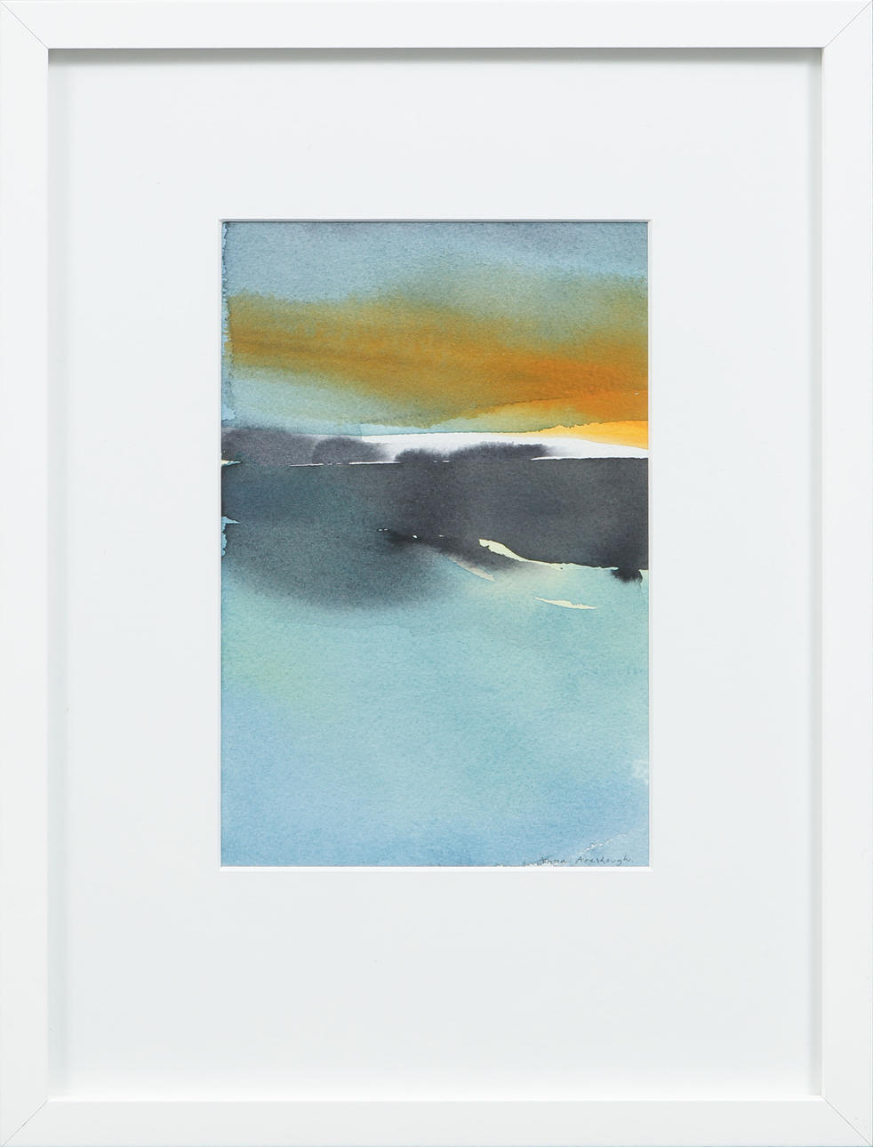 ANNA ARESKOUGH. Akvarell, signerad.