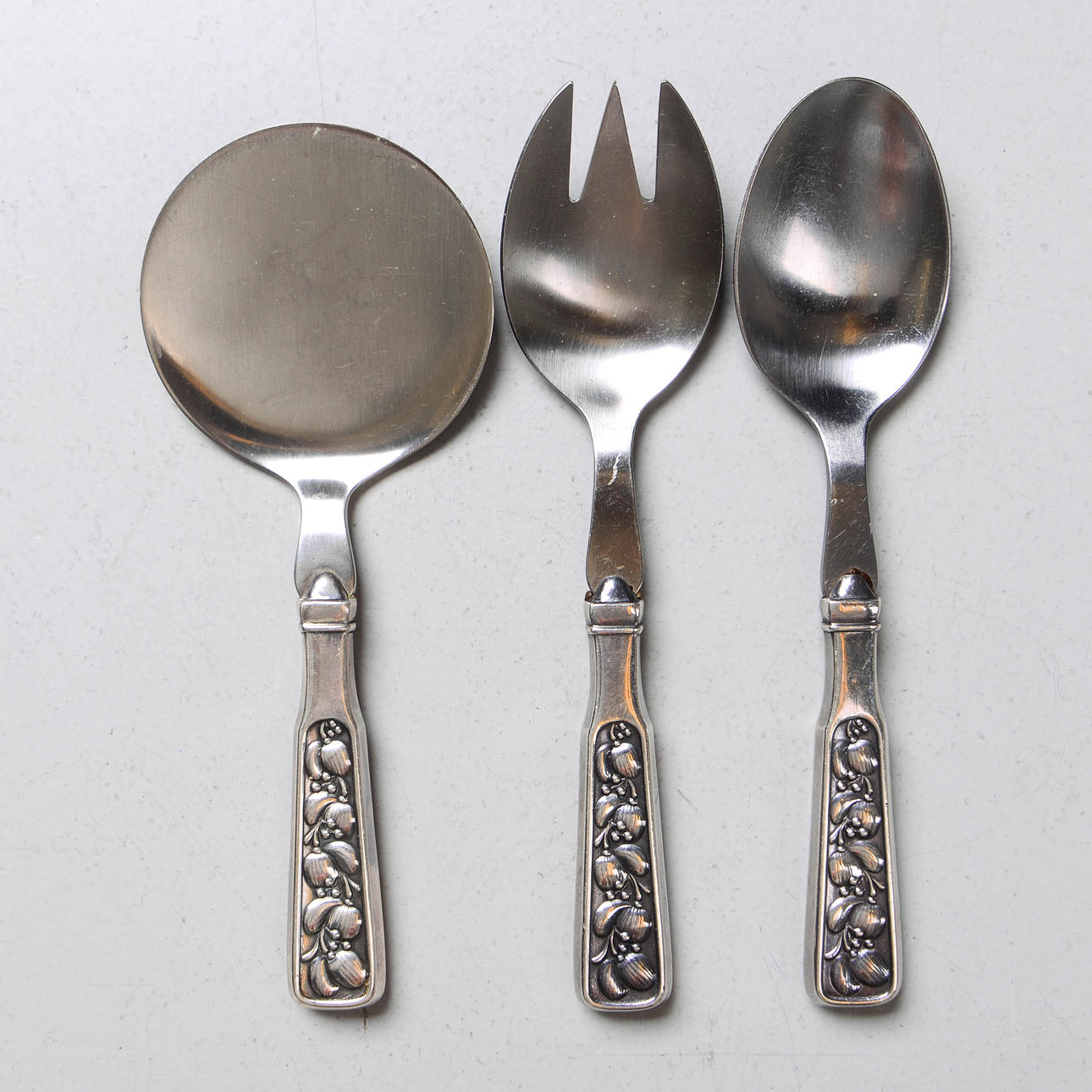 JOHAN ERNST. Serving cutlery, 2 pieces, silver, Denmark, 1949.