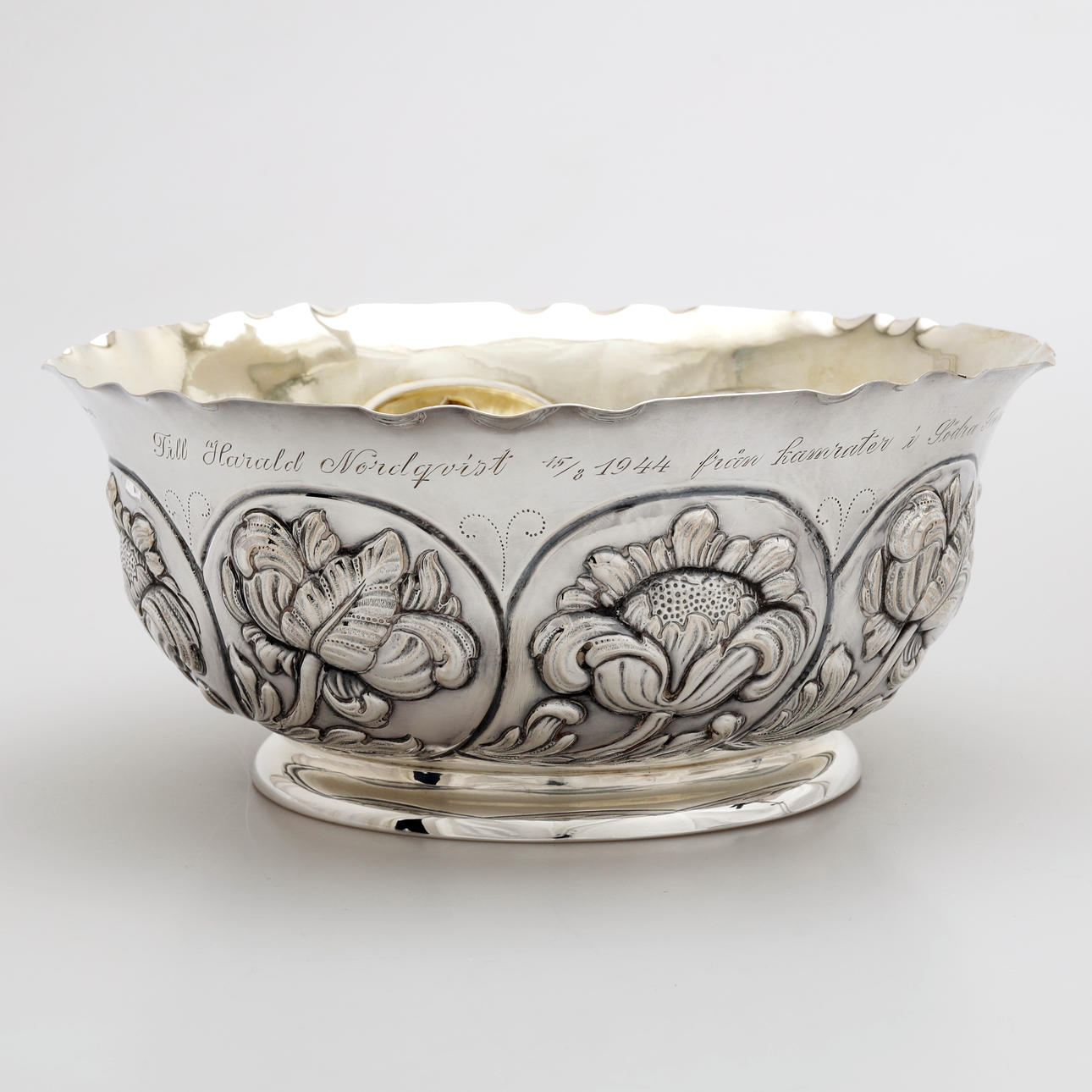 SKÅL, silver, Vasamärket, GAB, Stockholm 1944, vikt 387 gram.