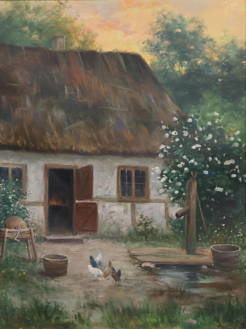 FRANS WILHELM ODELMARK. olja på duk, motiv från Falsterbo.