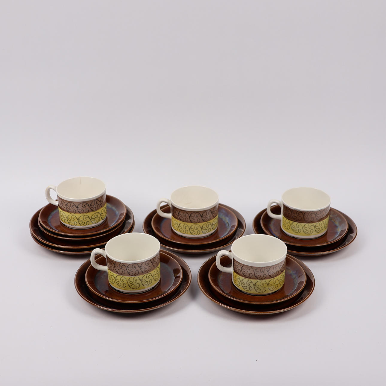 BARBRO LÖFGREN-ÖRTENDAHL. "Ek", kaffekoppar, Gefle, 1970-tal.