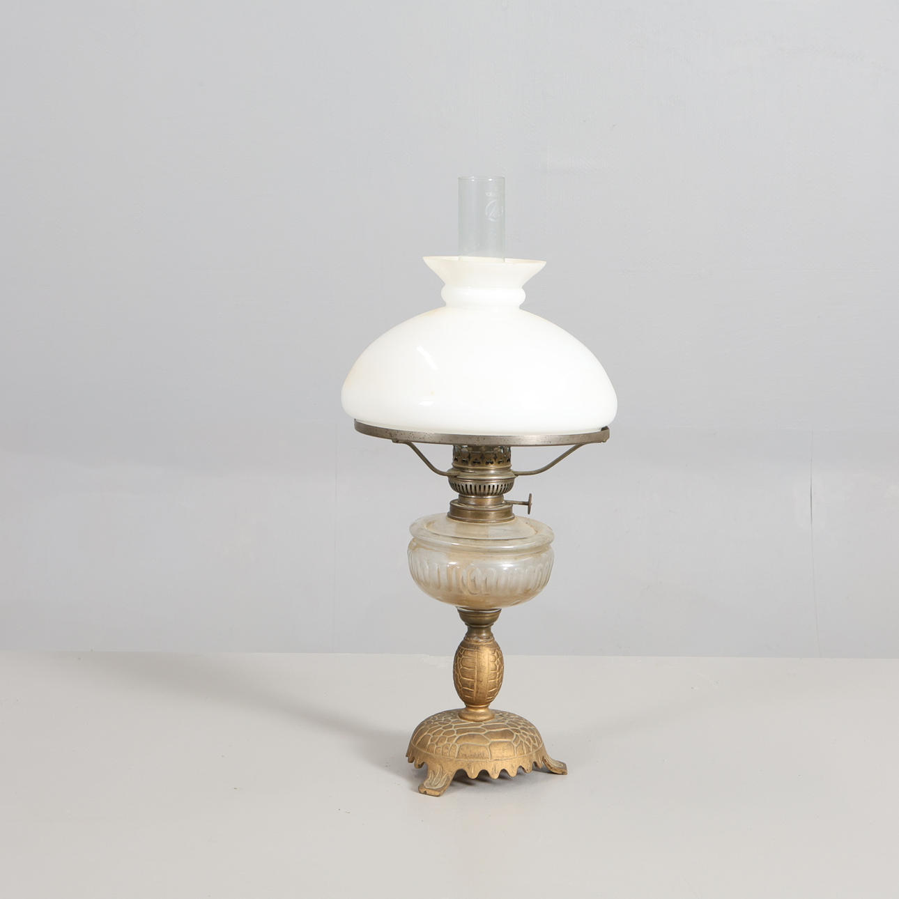BORDSFOTOGENLAMPA, metall/glas.