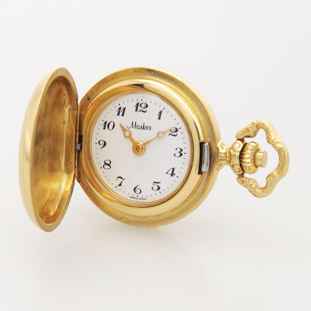 FICKUR/MORMORSUR, savonett, Marker, boett guld 18k, total vikt 16,04 gram.