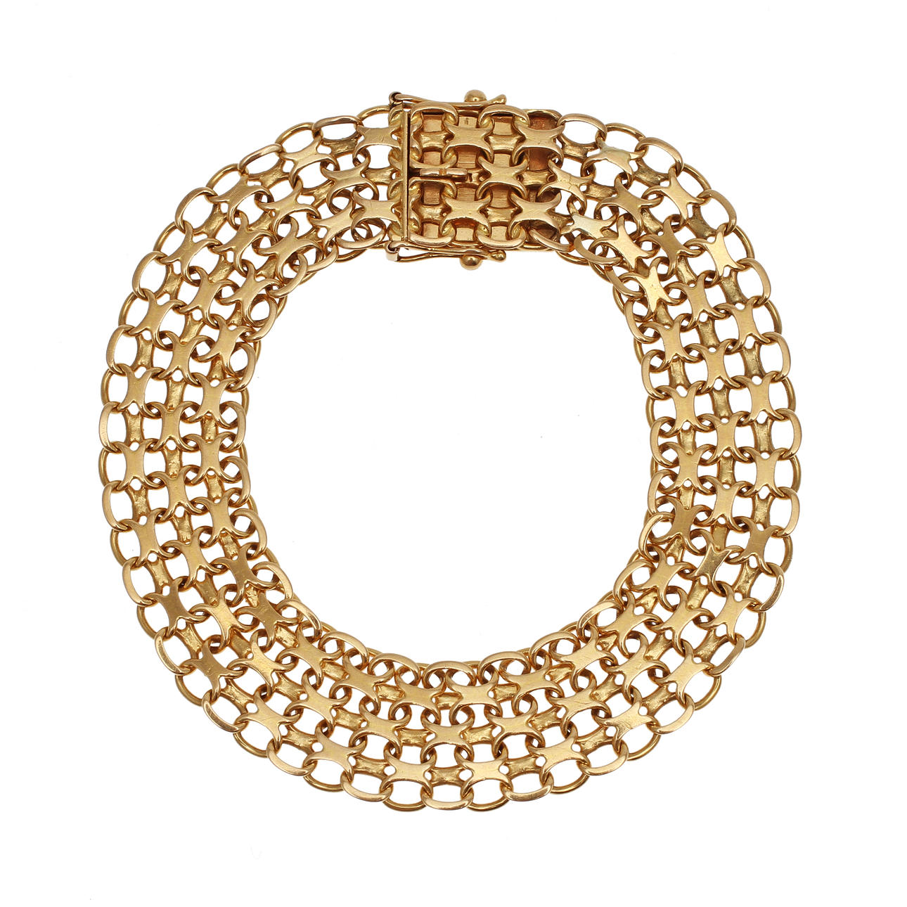 ARMLÄNK, 18 K guld, "X-länk".