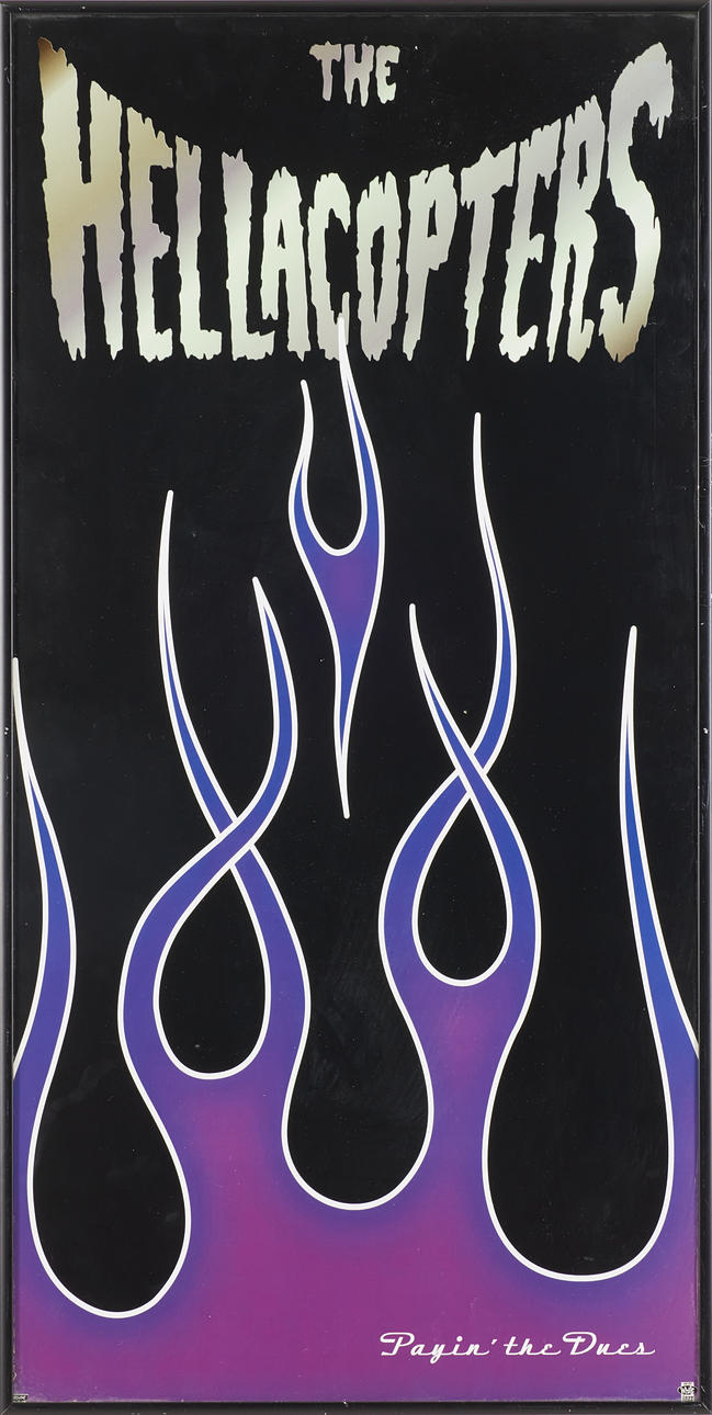 THE HELLACOPTERS, promotional poster, offset, produced in connection with the release of the album "Payin' The Dues" in 1997.