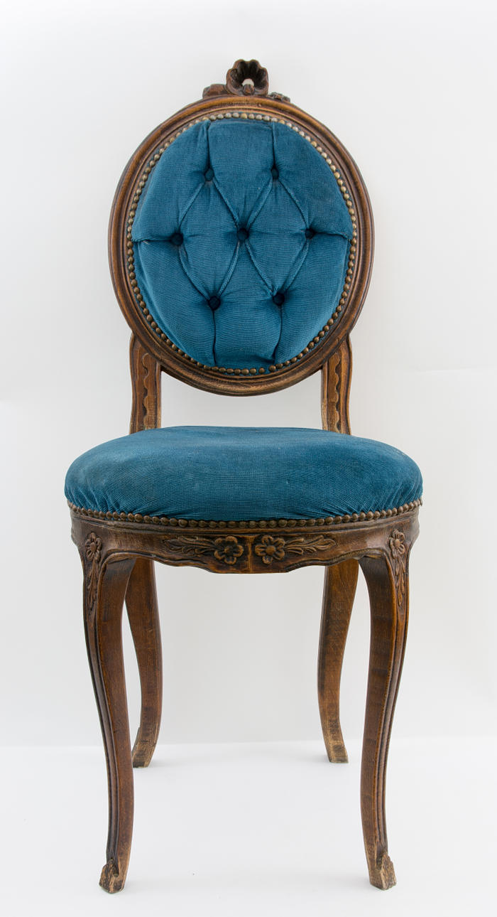 SILLA, madera de haya, estilo rococó, Luis XV.