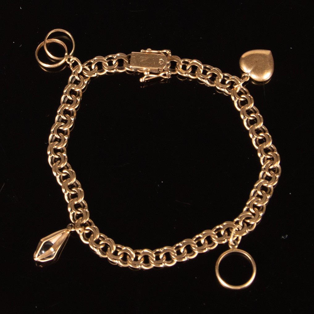 BERLOCKARMBAND 18 k guld, 12,63 g.