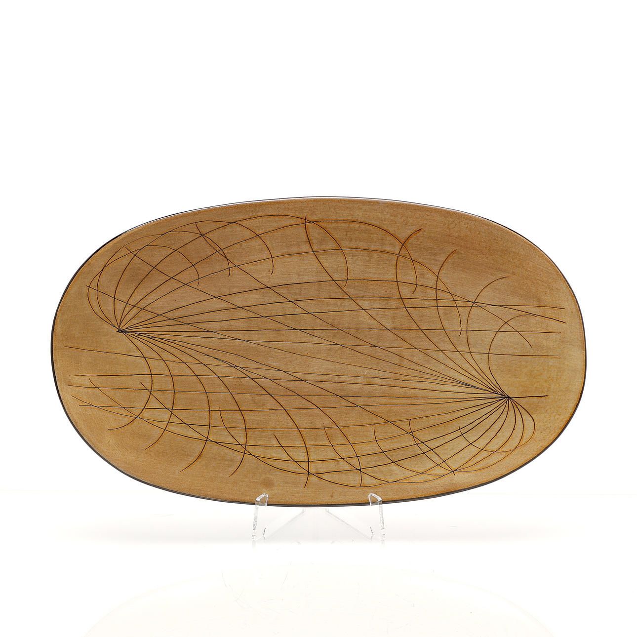 INGRID ATTERBERG. Dish, earthenware, Upsala Ekeby "Papyrus".