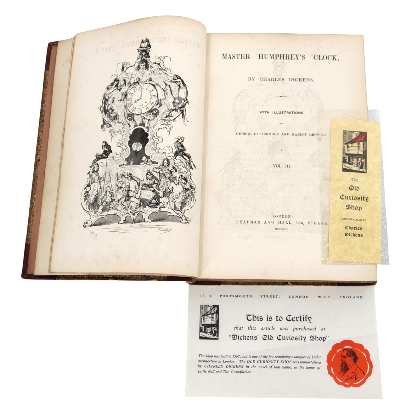 CHARLES DICKENS. "Mäster Humphrey's ur Vol.3", engelskspråkig, år 1841.