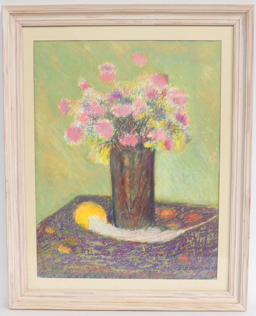IVAR ANDERSSON. Motiv med blomster i vas, pastell, signerad och daterad 83.