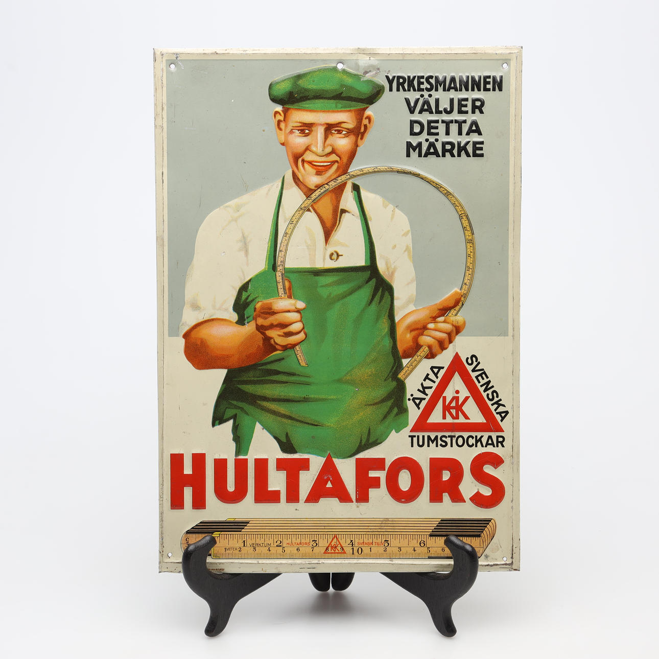 REKLAMSKYLT, Hultafors, plåt.