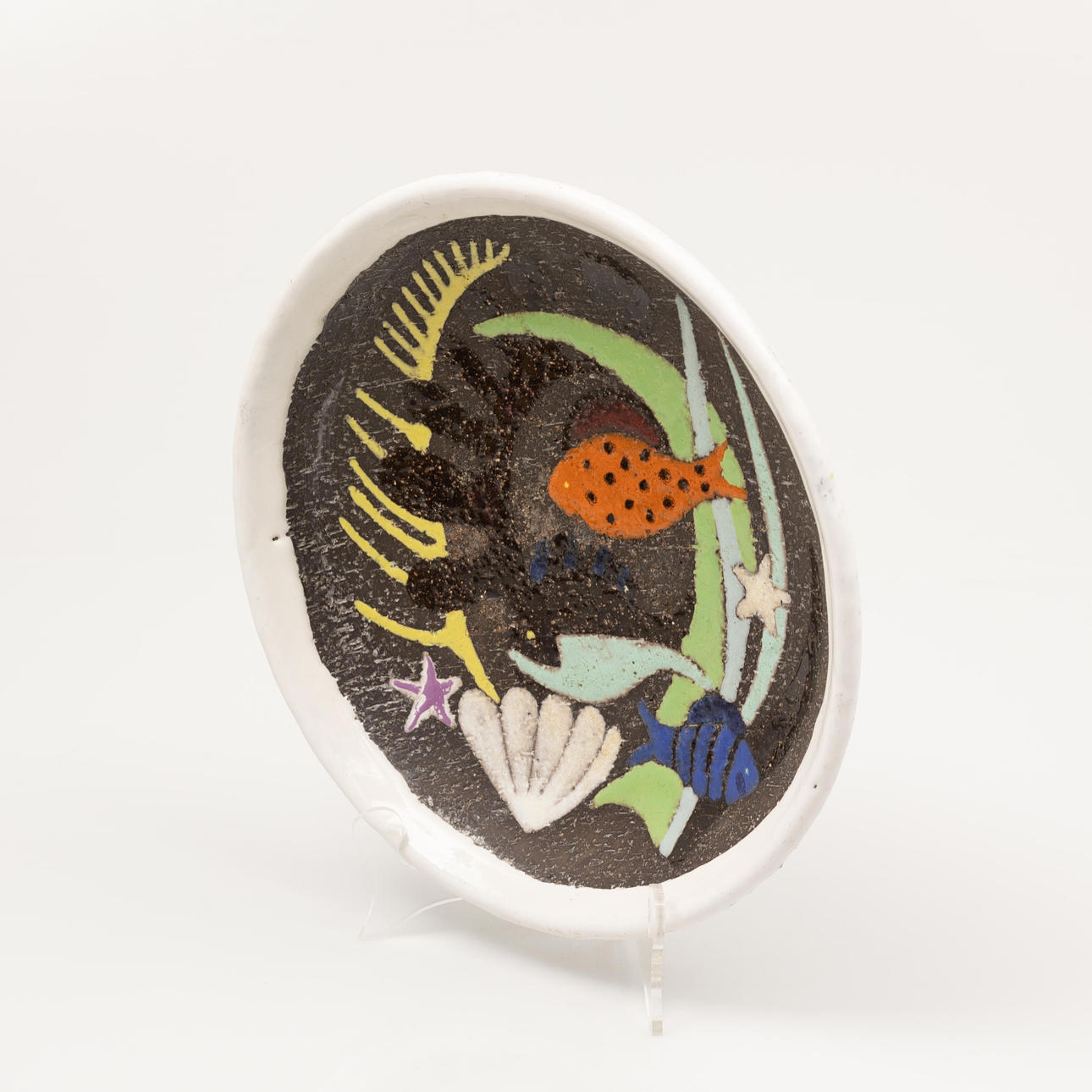 ANNA-LISA THOMSON. Fat, "Spectra", Chamotterat lergods, modell 1064, Upsala-Ekeby, 1951-52.