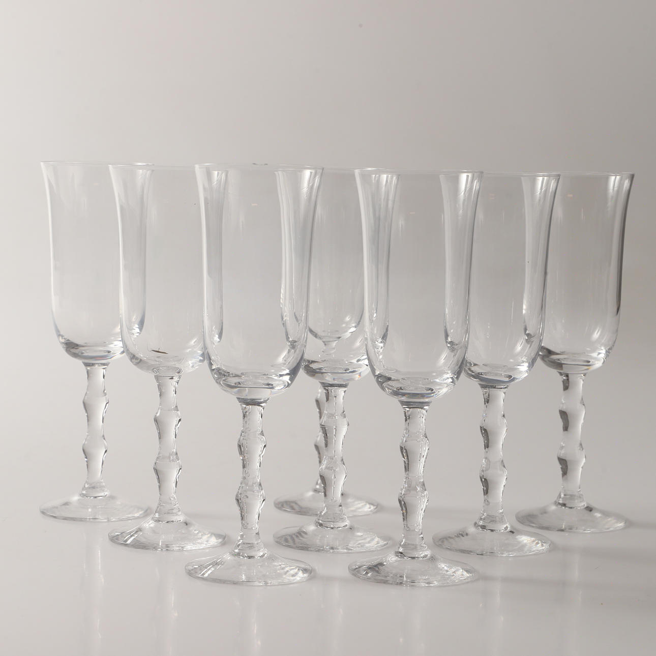 SIMON GATE. Champagneglas, 6 stycken, "Salut", Orrefors.