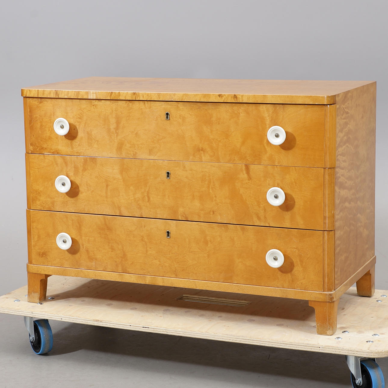 BYRÅ, flambjörk, Swedish Modern, 1930/40-tal.