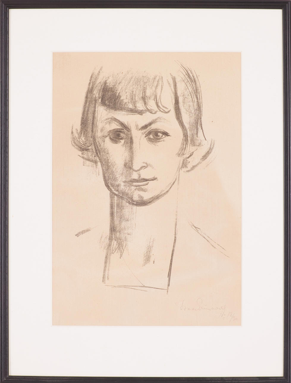 ISAAC GRÜNEWALD. porträtt, litografi, numrerad 18/30, signerad blyerts.