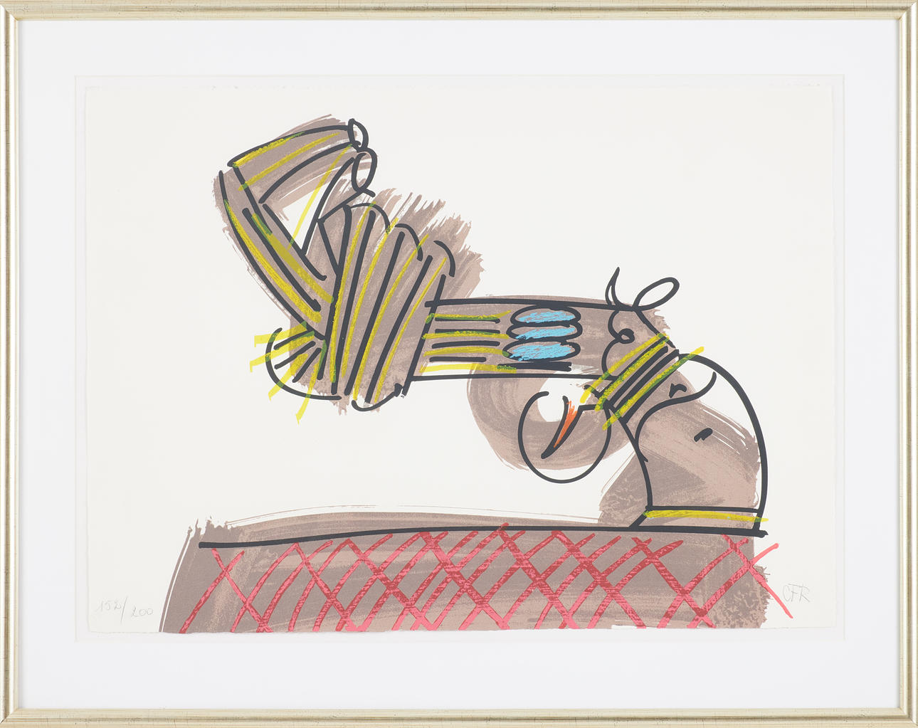 CARL FREDRIK REUTERSWÄRD. Non violence, färglitografi, signerad CFR, numrerad 152/200.