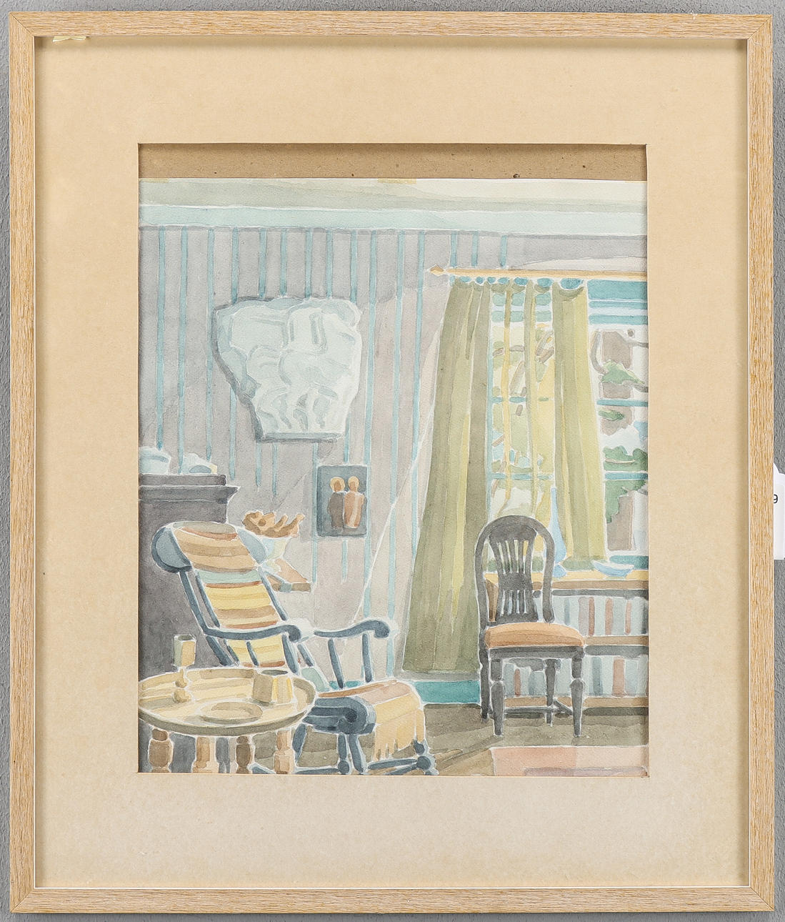 TOR-IVAR ANDERSSON. Akvarell, signeringen troligen dold under passepartout.