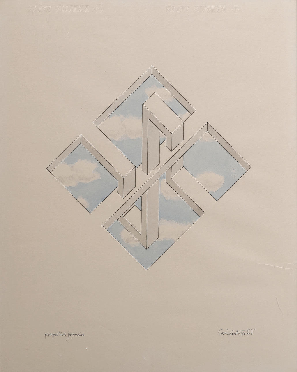 OSCAR REUTERSVÄRD. "PERSPECTIVE JAPONAISE".