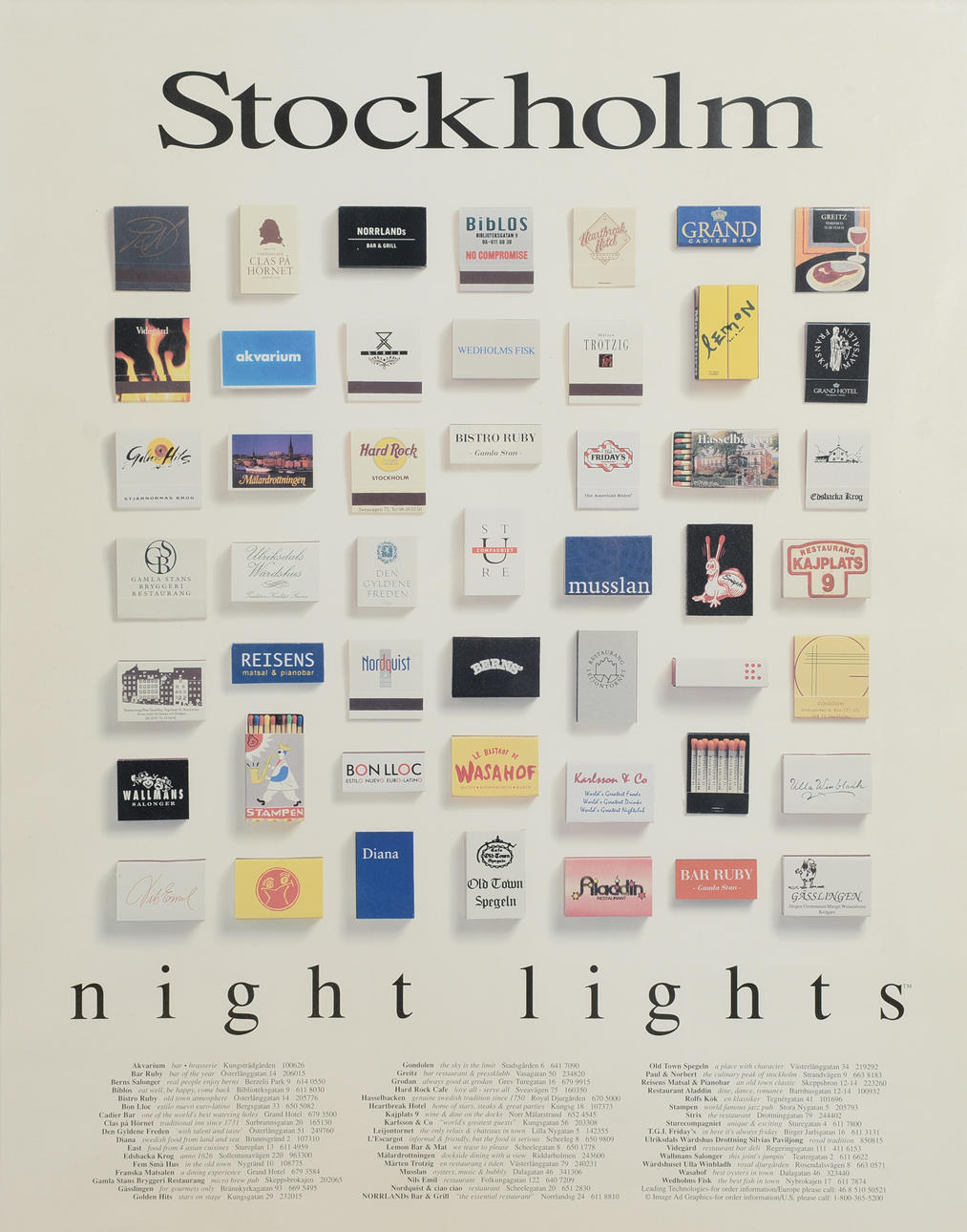 POSTER, "Stockholm night lights".