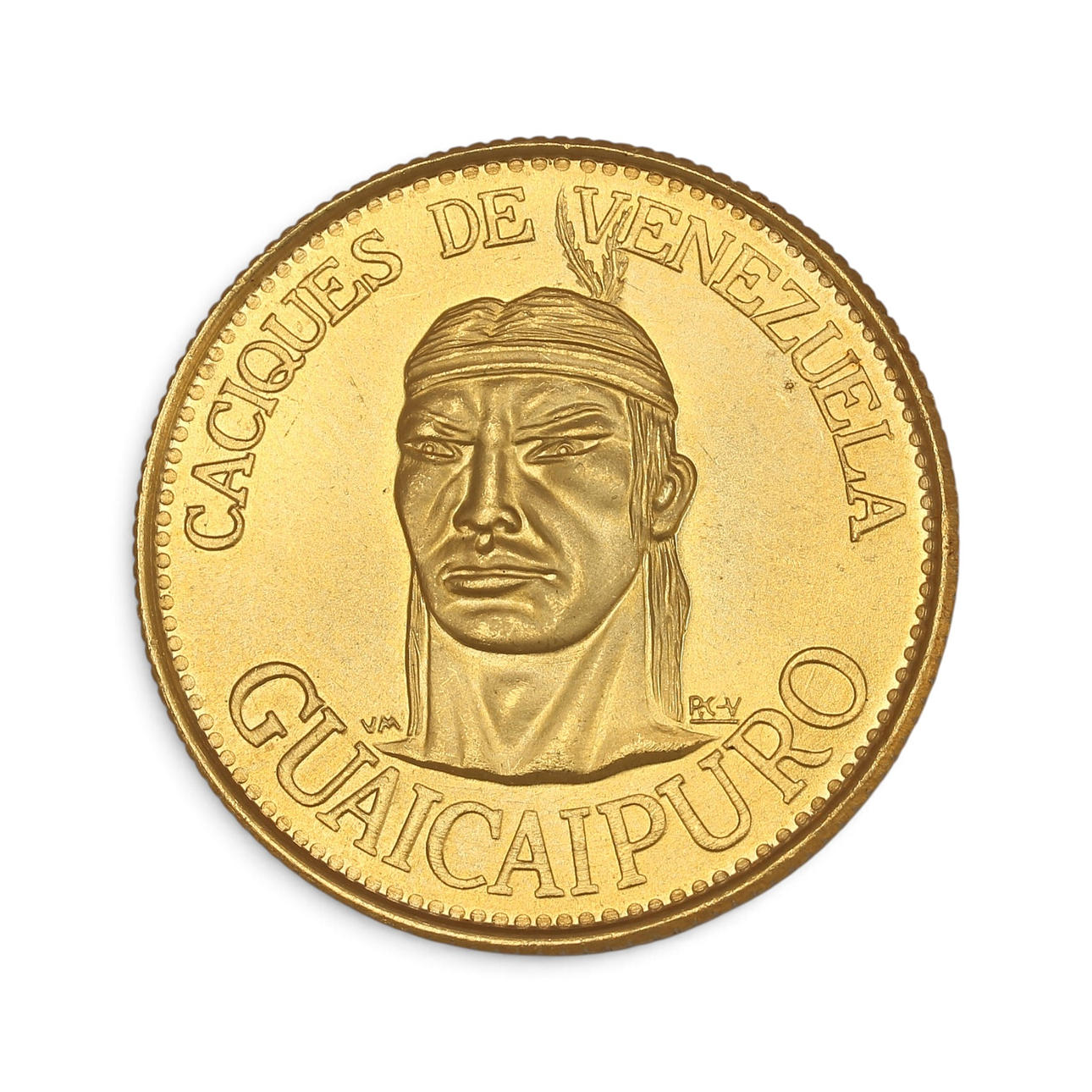 Venezuelan gold coin.