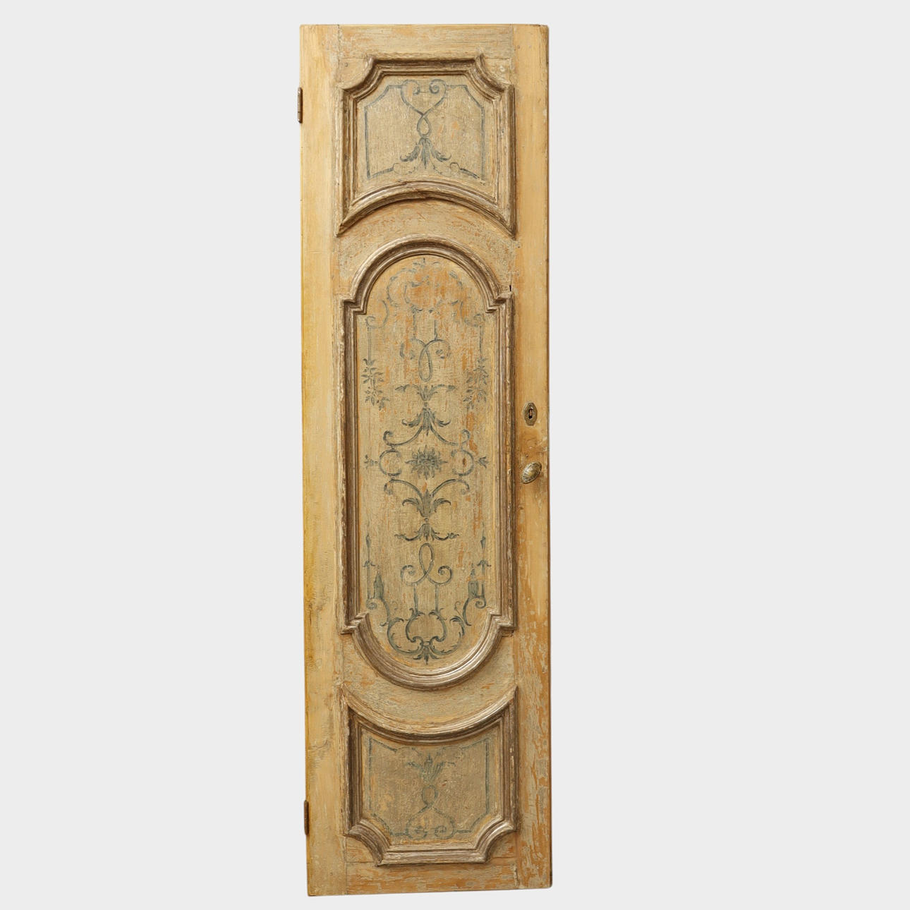 Fransk dörr i målat trä, 1800-tal.