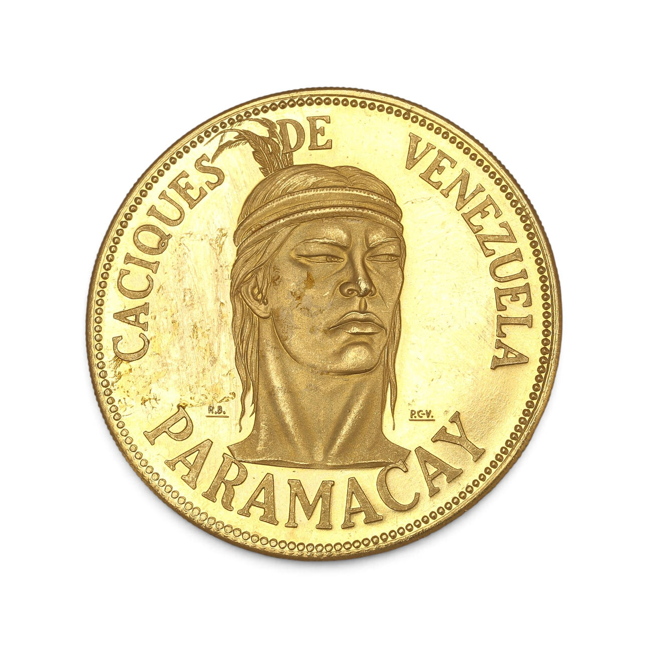 Venezuelan gold coin.