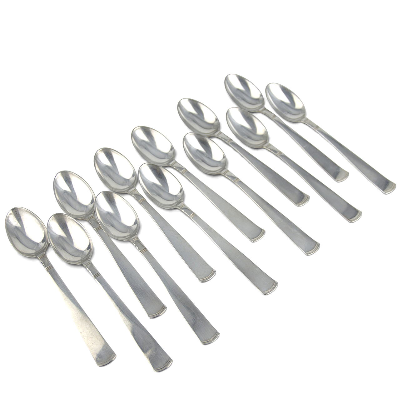 KAFFESKEDAR, 12 st. "Rosenholm", silver, Guldsmedsaktiebolaget i Stockholm, 1964.
