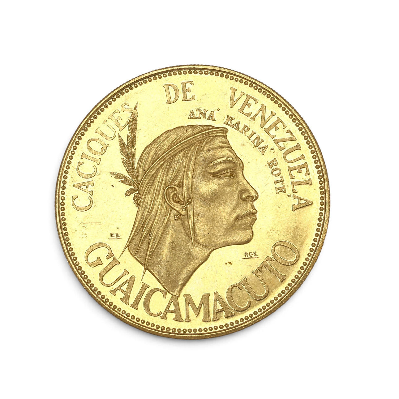 Venezuelan gold coin.