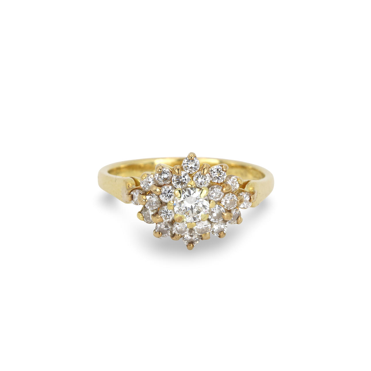DIAMANTKLUSTER-RING I 18KT.
