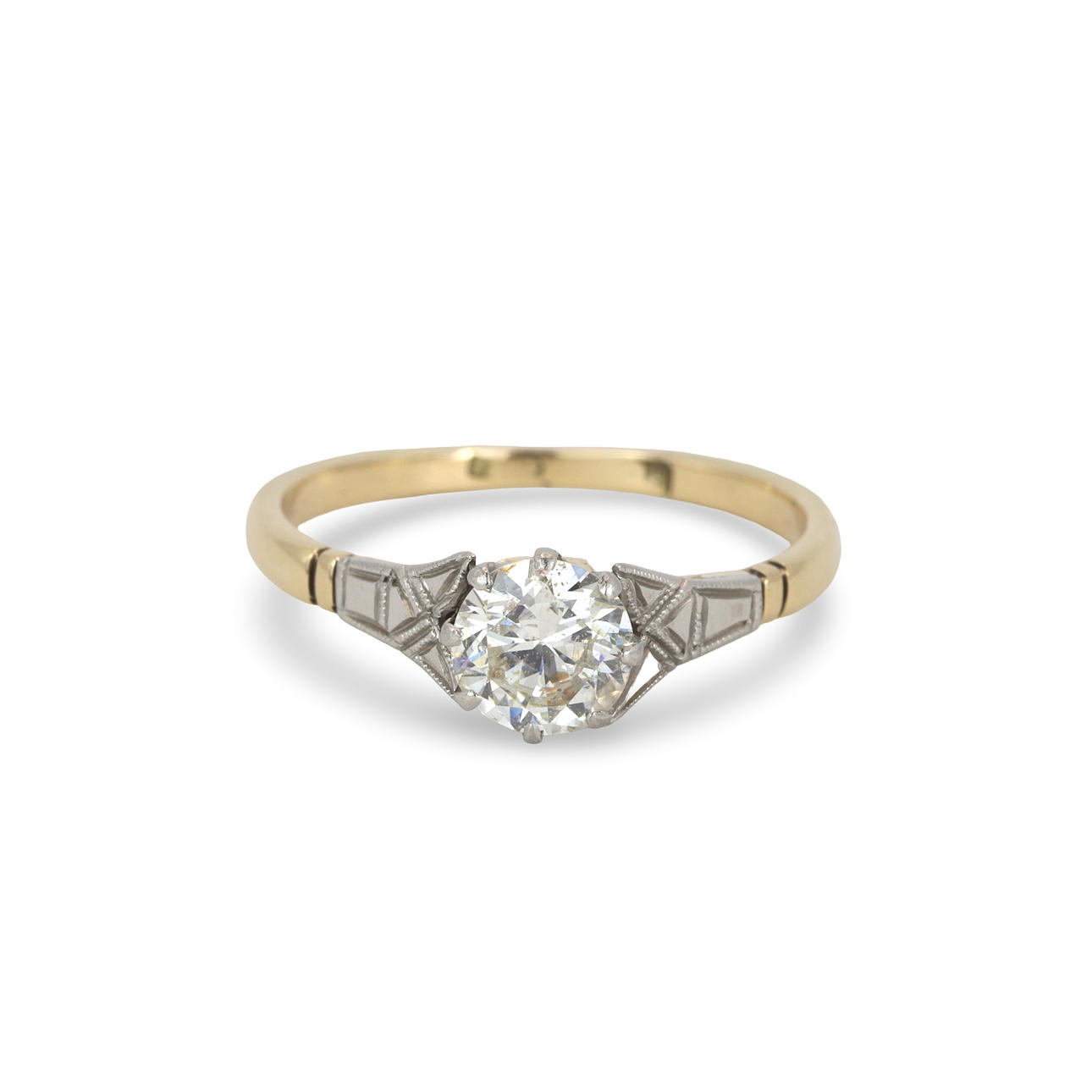 18KT GULD DIAMANTSOLITÄRRING.