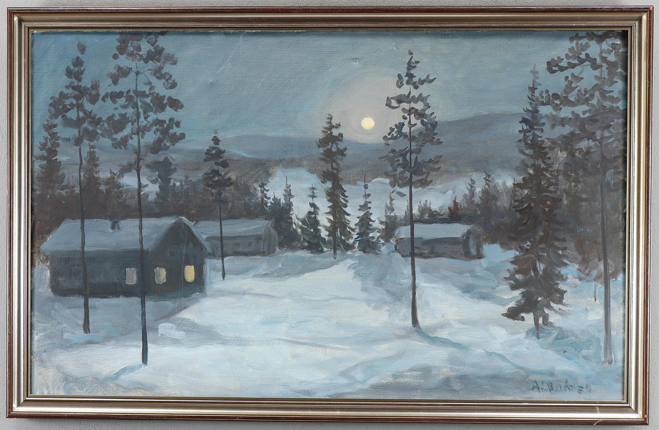 VÅGE ALBRÅTEN. Vinternatt.
