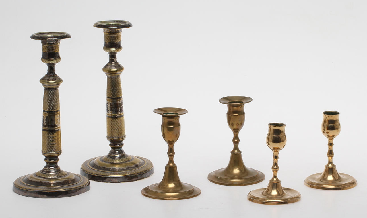 LJUSSTAKAR, 3 par, 1800-tal.